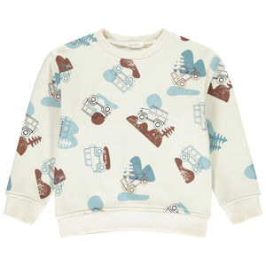 Sudadera de felpa con estampado de coche para niño  Main Sudadera de felpa con estampado de coche para niño
