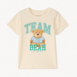 Camiseta de manga corta con estampado de osito para bebé niño 