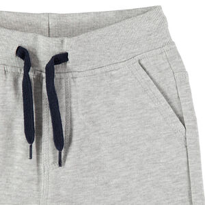 Bermudas de felpa unicolor con cintura elástica para niño 