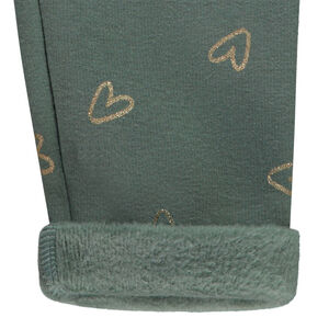 Legging con forro de sherpa estampado para niña 