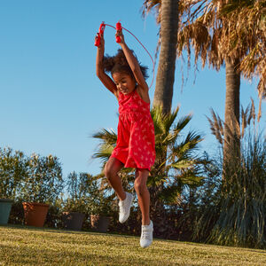 Vestido sin mangas con estampado de lazos para niña 