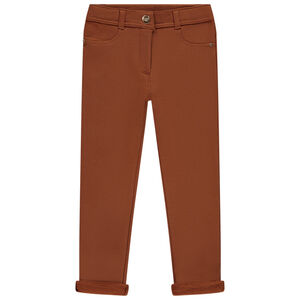 Pantalón liso de felpa para niña 