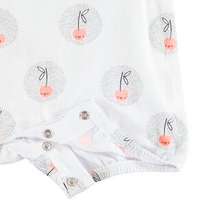 Mono corto motivo cerezas all-over 