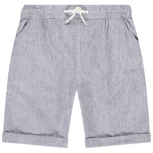 Bermuda de tela con rayas para niño 