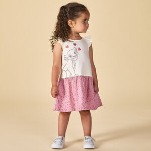 Vestido efecto 2 en 1 glitter print Nala Disney para bebé niña 