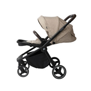 Carrito trio Alba con capazo beige y negro 