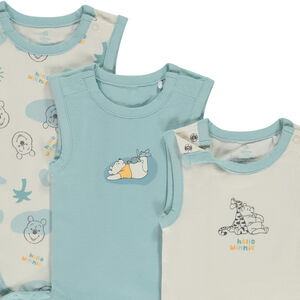 Lote de 3 bodies camiseta sin mangas Winnie Disney para bebé niño 