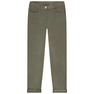 Pantalón slim en sarga lisa niña 