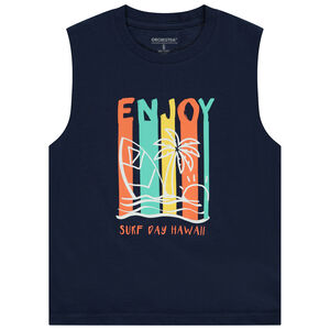 Camiseta sin mangas print Enjoy Surf para niño 