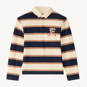 Polo de manga larga para niño a rayas 