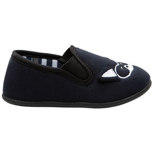 Pantuflas bajas con bordado de mapache 