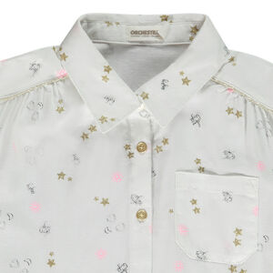 Camisa de manga larga de algodón con estampado para niña 