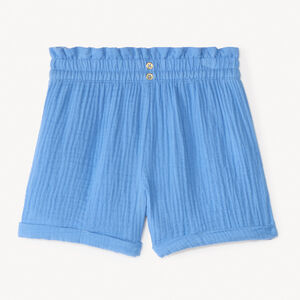 Short de gasa doble liso para niña 