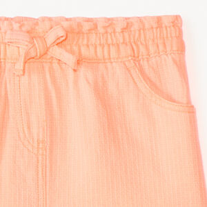 Short de tela de color sólido para bebé niña 