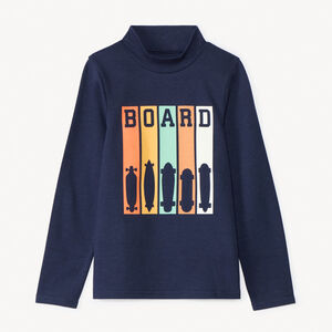 Sous-pull printé à col montant pour garçon  Main Sous-pull printé à col montant pour garçon