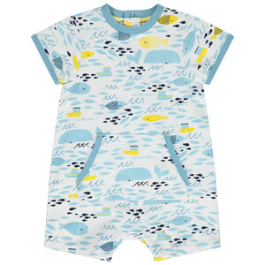 Combinaison courte en jersey imprimé fantaisie pour bébé garçon 