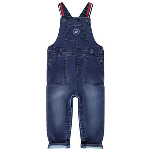 Salopette longue en jeans denim fantaisie pour bébé garçon Main Salopette longue en jeans denim fantaisie pour bébé garçon
