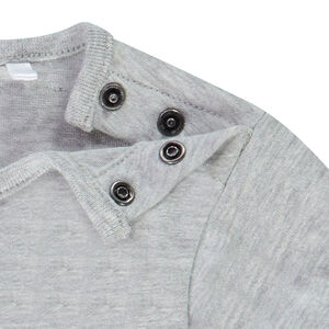 Camiseta de manga larga de punto con estampado de balón fútbol para bebé niño 