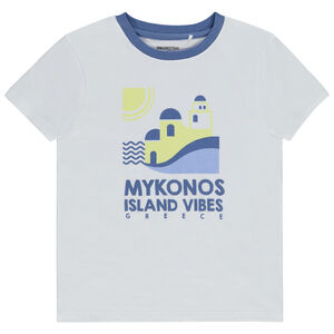 Camiseta manga corta print Mykonos para niño 