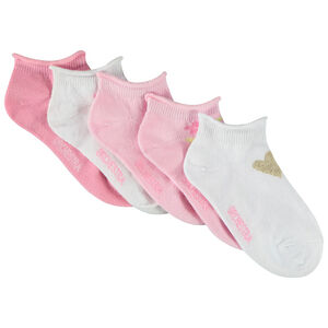 Pack de 5 pares de calcetines cortos con estampado floral para niña  Main Pack de 5 pares de calcetines cortos con estampado floral para niña