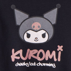 Sudadera de felpa lisa con estampado Kuromi para niña 