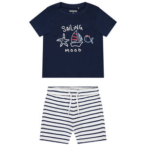 Conjunto de 2 piezas con motivos marineros para bebé niño 