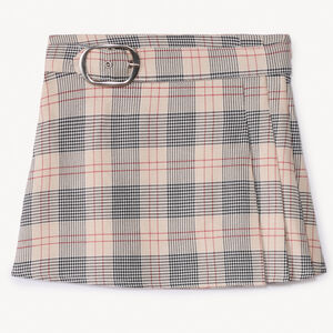 Jupe courte milano à carreaux et boucle pour fille  Main Jupe courte milano à carreaux et boucle pour fille