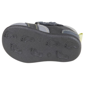 Botas bajas con velcro de cuero con aplicación 