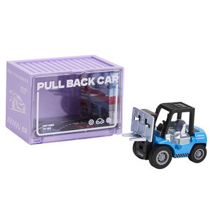 Véhicule miniature à friction Chariot élévateur bleu  Main Véhicule miniature à friction Chariot élévateur bleu