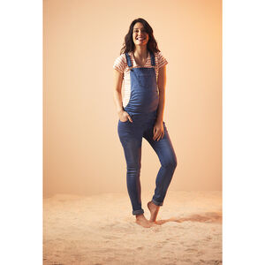 Camiseta de embarazo y lactancia de manga corta a rayas 