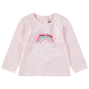 Camiseta de punto de manga larga con estampado de fantasía  