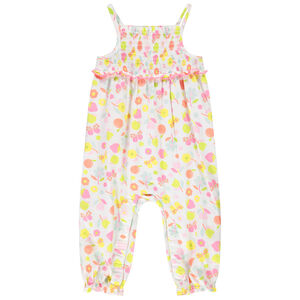 Combinaison larga estampada de frutas para niña bebé 