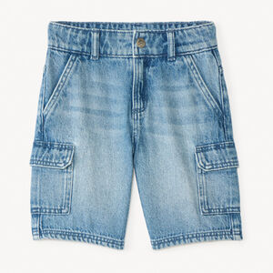 Bermudas estilo cargo de denim para niño 