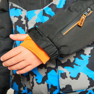 Chaqueta de esquí impermeable con estampado de camuflaje para niño 