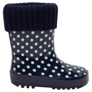 Botas de agua de caucho con cuello de punto e interior de la 20 a la 23  Main Botas de agua de caucho con cuello de punto e interior de la 20 a la 23