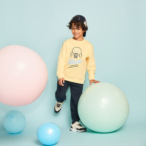 Sudadera de felpa con estampado en relieve para niño 