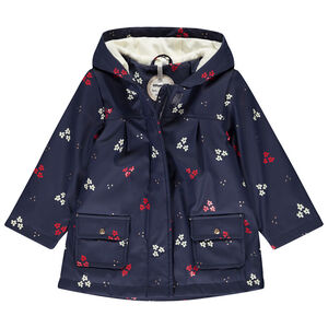 Parka de goma motivo flores para bebé niña 