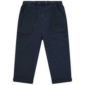 Pantalón liso de tela con forro para bebé niño 