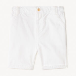 Bermuda de estilo chino con finas rayas tono sobre tono para bebé niño. 