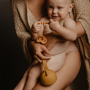 Boîte pour sucettes Colour Essence en silicone Bleu 