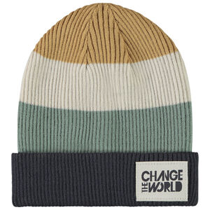 Gorro de punto acanalado efecto color block para niño 