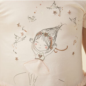 Vestido efecto 2 en 1 con tul estampado de mariposas para bebé niña  Main Vestido efecto 2 en 1 con tul estampado de mariposas para bebé niña
