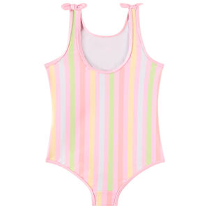 Bañador de una pieza a rayas con lazos decorativos niña 