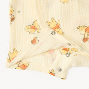Combinación corta de gasa de algodón Winnie the Pooh de Disney para bebé niño 