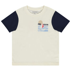 Camiseta de manga corta print velero para niño 
