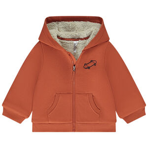 Chaleco con capucha y bordado de skate para bebé niño 