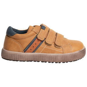 Zapatillas color cámel con tiras adherentes Main Zapatillas color cámel con tiras adherentes