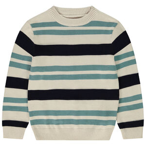 Jersey de punto a rayas para niño 