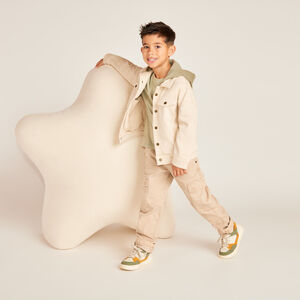 Chaqueta de jeans con capucha desmontable para niño 