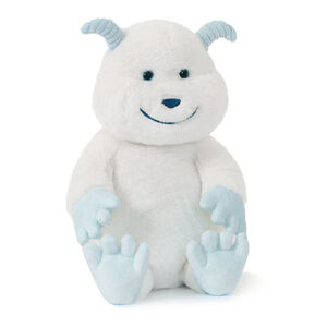 Peluche Eddie el yeti 34cm - Blanco y azul 